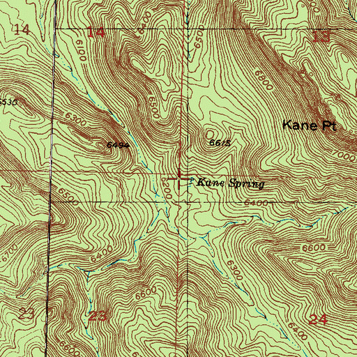 Topographic Map of Kane Spring, UT