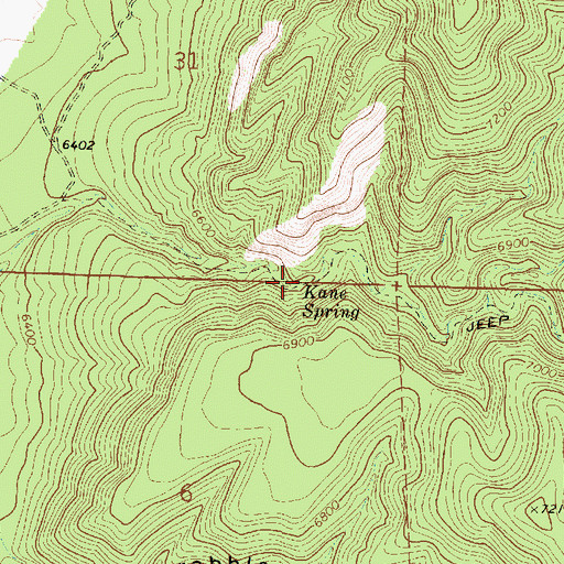 Topographic Map of Kane Spring, UT