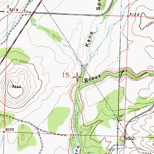 Topographic Map of Kane Spring Draw, UT