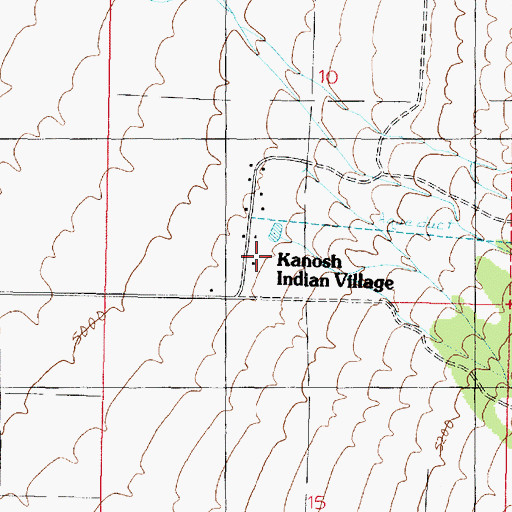 Topographic Map of Kanosh Indian Village, UT