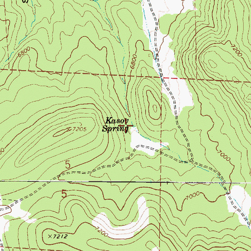 Topographic Map of Kasov Spring, UT