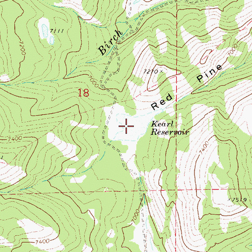 Topographic Map of Kearl Reservoir, UT