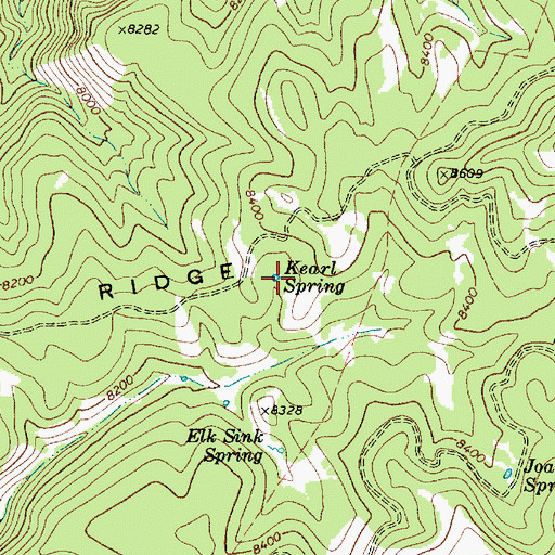 Topographic Map of Kearl Spring, UT