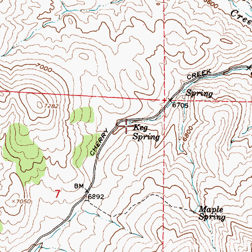 Topographic Map of Keg Spring, UT
