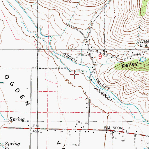 Topographic Map of Kelley Canyon, UT