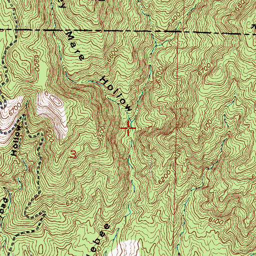 Topographic Map of Kelsey Mare Hollow, UT