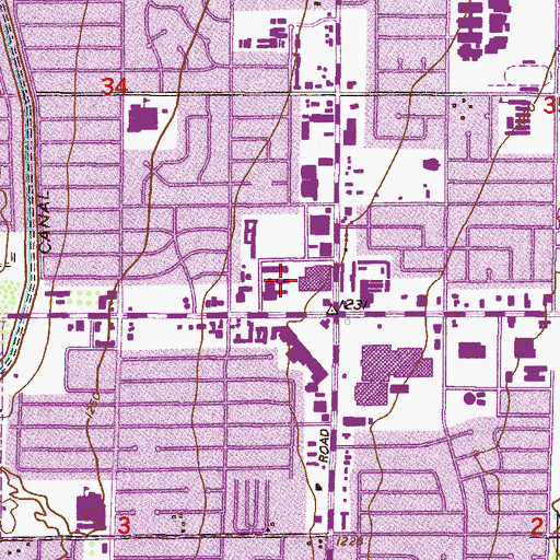 Topographic Map of East Gate Shopping Center, AZ