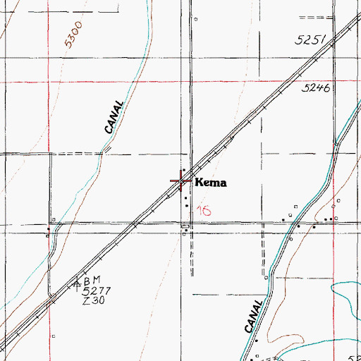 Topographic Map of Kema, UT