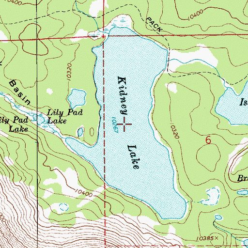 Topographic Map of Kidney Lake, UT