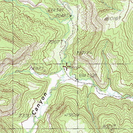 Topographic Map of Kigalia Canyon, UT
