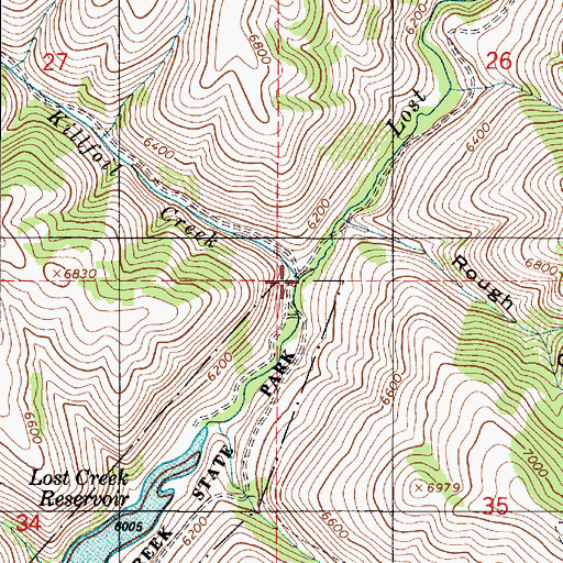 Topographic Map of Killfoil Creek, UT