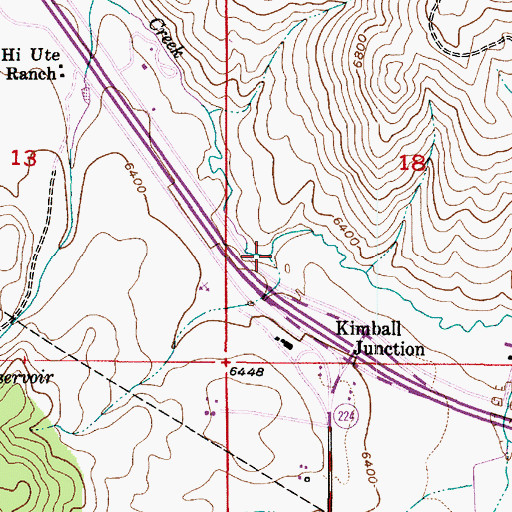 Topographic Map of Kimball Creek, UT