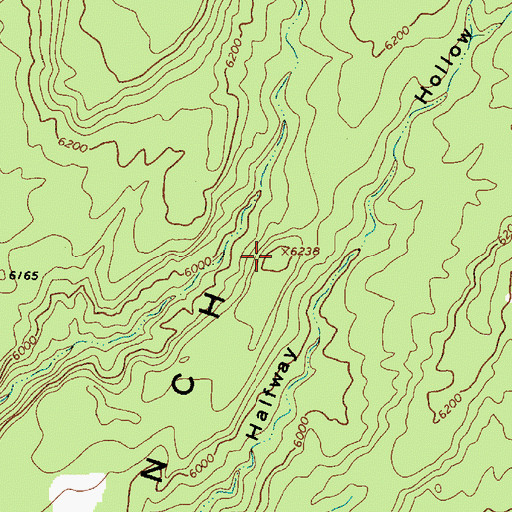Topographic Map of King Bench, UT