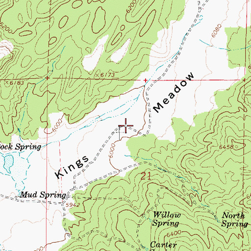 Topographic Map of Kings Meadow, UT