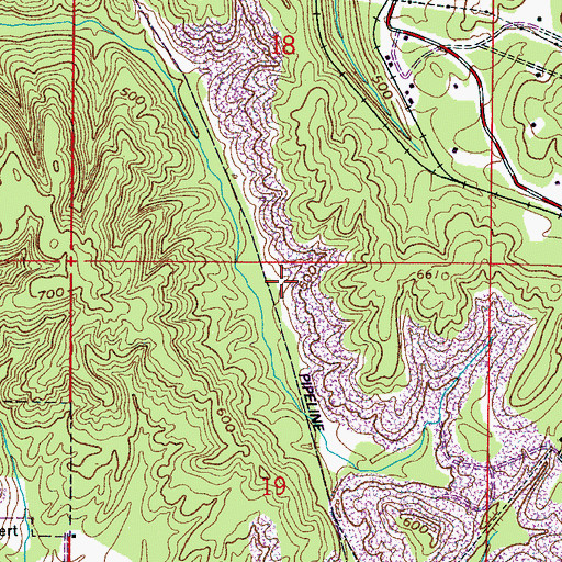 Topographic Map of Goode Mines, AL
