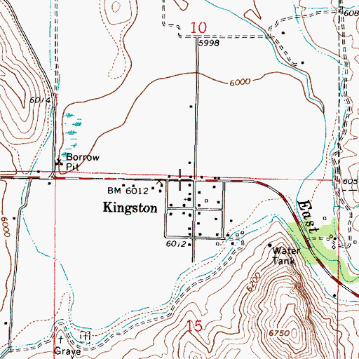 Topographic Map of Kingston, UT