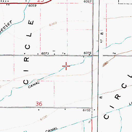 Topographic Map of Kingston Canal, UT