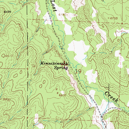 Topographic Map of Kinnikinnick Spring, UT