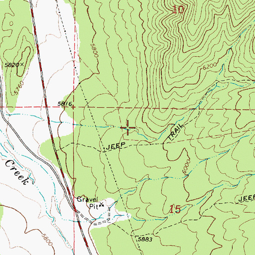 Topographic Map of Klondike Canyon, UT