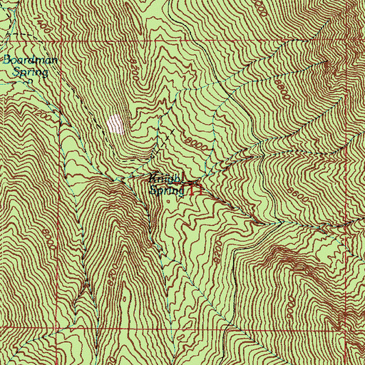 Topographic Map of Knight Spring, UT
