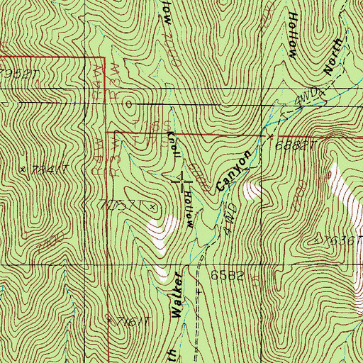 Topographic Map of Knoll Hollow, UT