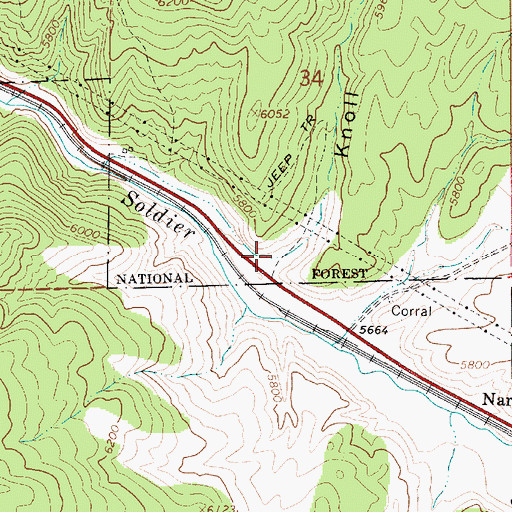 Topographic Map of Knoll Hollow, UT