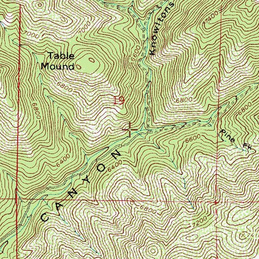 Topographic Map of Knowltons Fork, UT