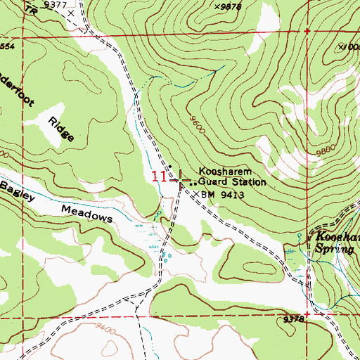 Topographic Map of Koosharem Guard Station, UT