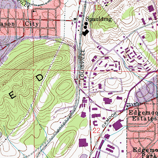 Topographic Map of Graces Gap, AL