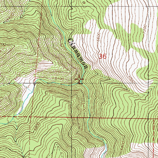 Topographic Map of La Plata Canyon, UT