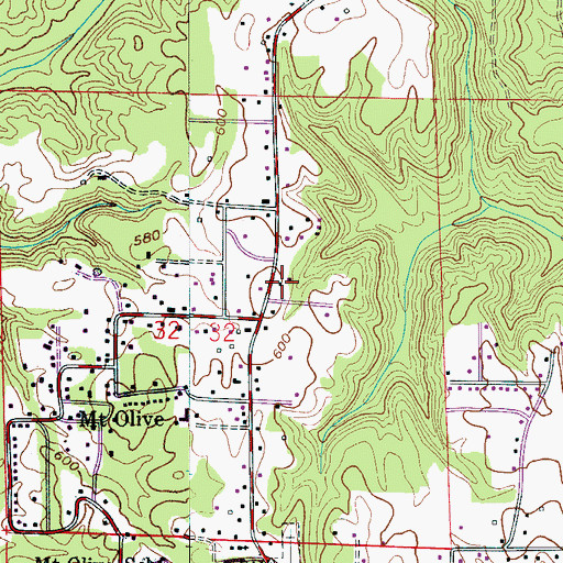 Topographic Map of Grahams Chapel, AL