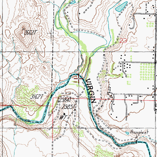Topographic Map of La Verkin Creek, UT
