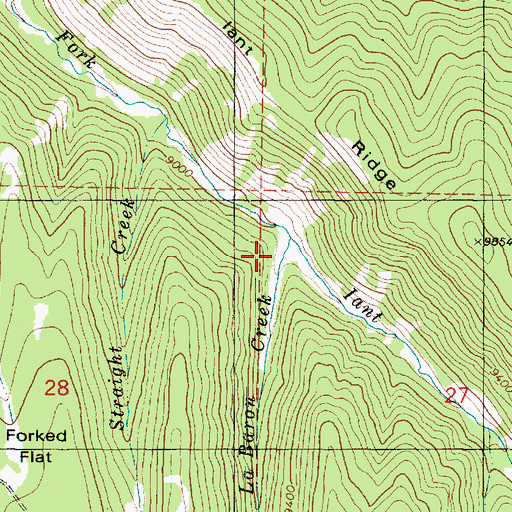 Topographic Map of LeBaron Creek, UT