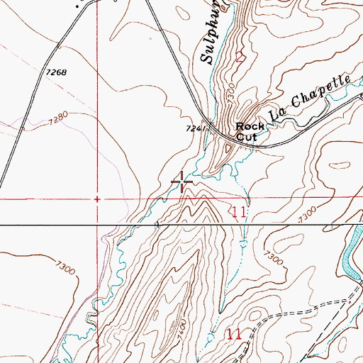 Topographic Map of LaChapelle Creek, WY