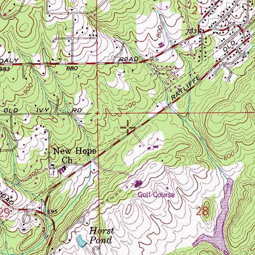 Topographic Map of Grantswood Community School, AL