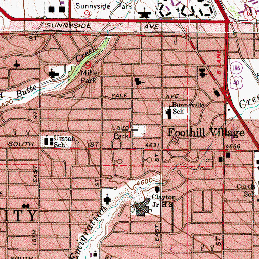 Topographic Map of Laird Park, UT