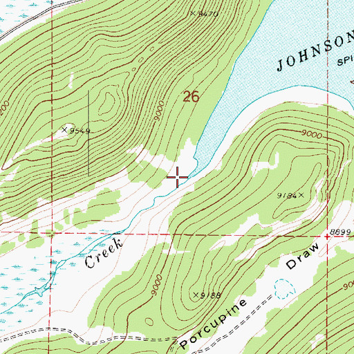 Topographic Map of Lake Creek, UT