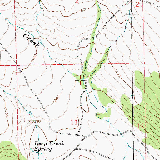 Topographic Map of Lake Creek, UT