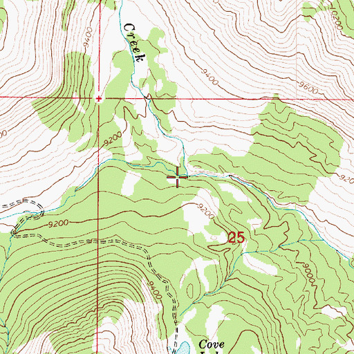 Topographic Map of Lake Fork Creek, UT