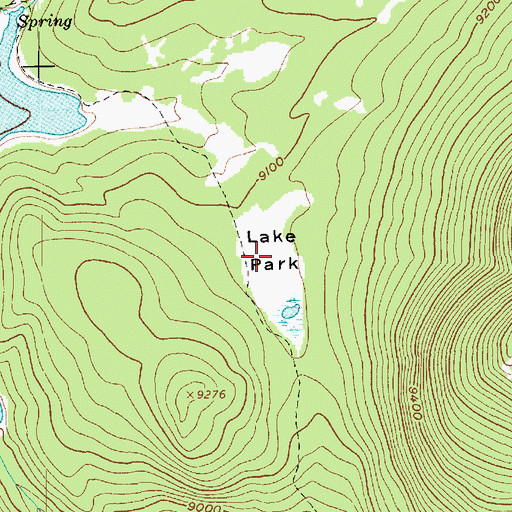 Topographic Map of Lake Park, UT