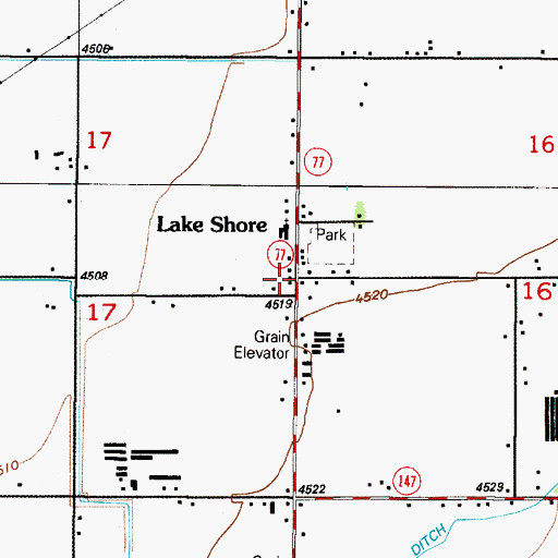 Topographic Map of Lake Shore, UT