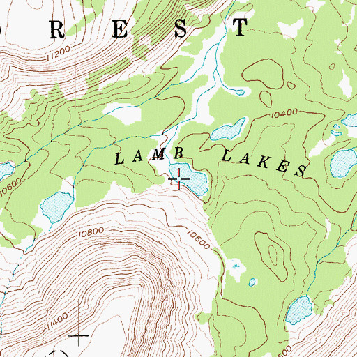 Topographic Map of Lamb Lakes, UT