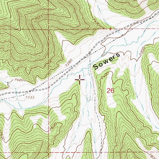 Topographic Map of Lance Canyon, UT