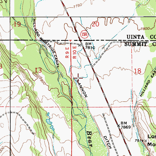 Topographic Map of Lannon Ditch, UT