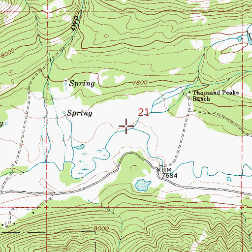Topographic Map of Larrabee Creek, UT