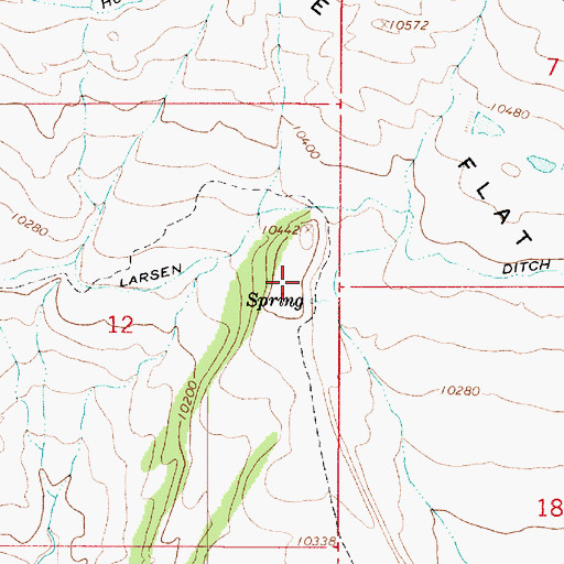Topographic Map of Larsen Ditch, UT