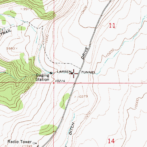 Topographic Map of Larson Tunnel, UT