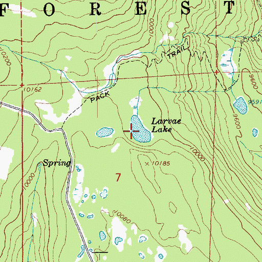 Topographic Map of Larvae Lake, UT