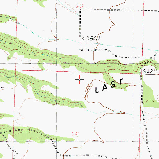 Topographic Map of Last Chance Bench, UT