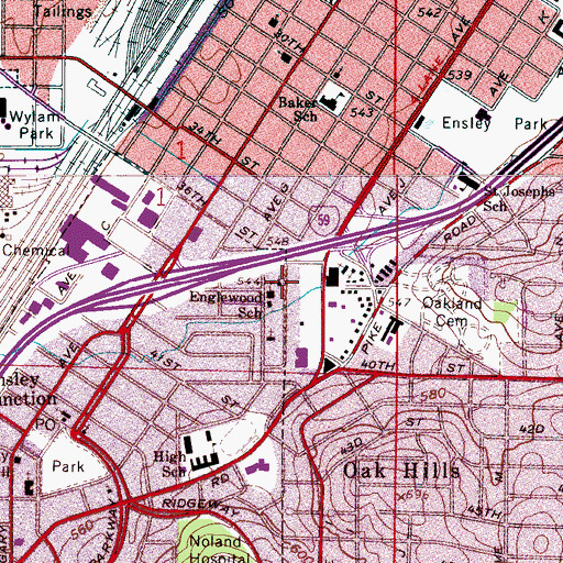 Topographic Map of Greater Lily Star Baptist Church, AL